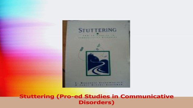 Stuttering Proed Studies in Communicative Disorders Download