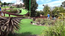 Mini Golf Trick Shots Sitting on a fence, a crazy golf video.