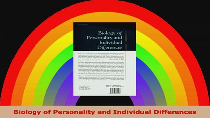 Biology of Personality and Individual Differences Download
