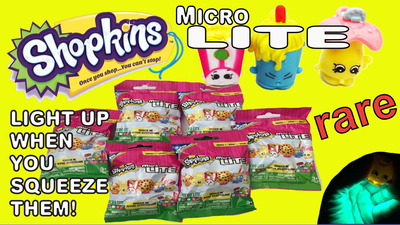 Shopkins Micro Lite Mystery Bags Blind Bags Light up when you Squeeze them