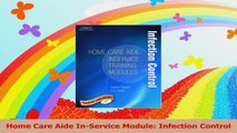 Home Care Aide InService Module Infection Control PDF