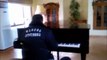 Security Guard Secretly PLAYING PIANO Beautifully Secretly Filmed