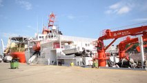 Navio-laboratório aberto para visitação no Porto de Vitória