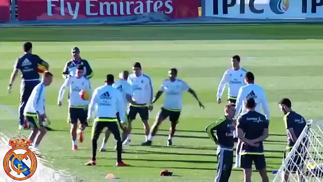 Las genialidades de James Rodriguez y Keylor Navas en el entrenamiento • 2015