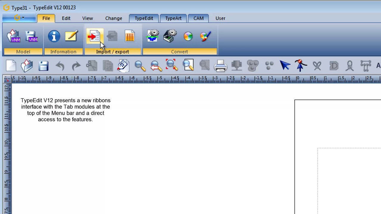 CNC Software - TYPE EDIT V12 - First steps