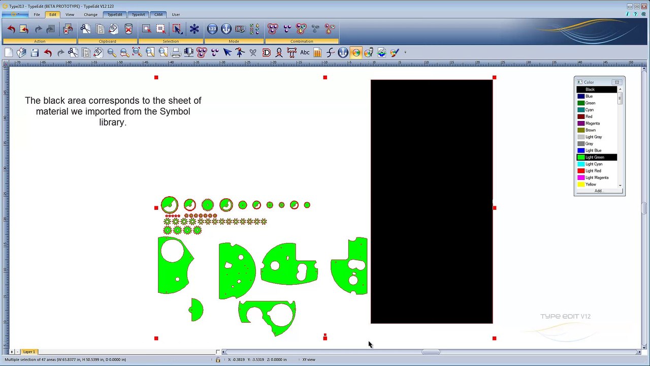 TYPEEDIT V12 - CAD-CAM CNC Software - Nesting with Remnant Computation