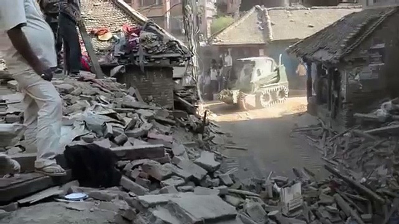 Indian Army Engineering teams operating at Basanthpur , kathmandu, Nepal