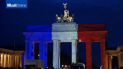 French flag on Brandenburg Gate as sign of solidarity