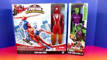 Marvel Ultimate Spider man Web Warriors Spider man With Web Copter Green Goblin Superman