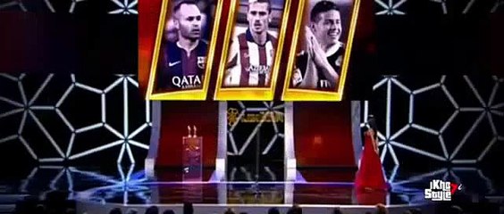 James Rodriguez premio Mejor centrocampista - Liga BBVA Awards Gala 2014-2015