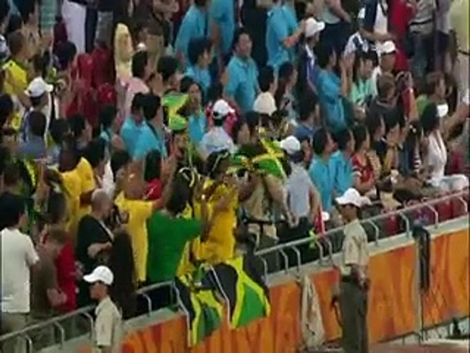 Beijing 2008 Olympics-Men's 200 Metres Final -  Usain Bolt registers world record time to win gold
