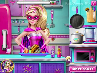 Super Barbie Game Movie - Super Barbie Real Cooking - Baby video Games for Kids