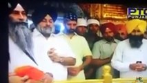 Sukhbir Badal and Harsimrat Kaur Badal Entering Darbar Sahib