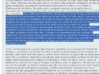 SHKRUAN EDI RAMA VLERESON ISH AMBASADORIN UIDHERS PER LETREN LAJM