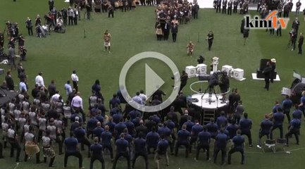 Final haka for Jonah Lomu at Eden Park