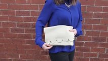 DIY Clutch American Apparel Leather Pouch How to Make - DIY Leather Studded Clutch Bag