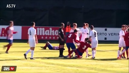 Luca Zidane est comme son père, il adore donner des coups !!