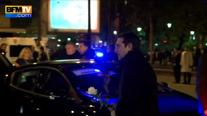 Alexis Tsipras s'est recueilli devant le Bataclan