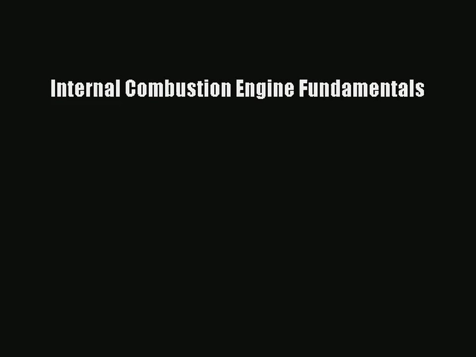 [PDF Download] Internal Combustion Engine Fundamentals [PDF] Online