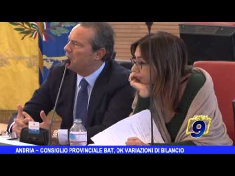 ANDRIA | Consiglio provinciale Bat, ok variazione di bilancio