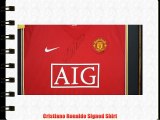 Cristiano Ronaldo of Manchester United Signed shirt OFFICIAL CHAMPIONS LEAGUE PROGRAMME DISPLAY