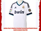 adidas Boy's Replica Football Jersey Real Madrid Home wei?/schwarz Size:164