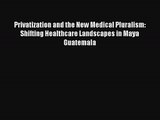 Read Privatization and the New Medical Pluralism: Shifting Healthcare Landscapes in Maya Guatemala#