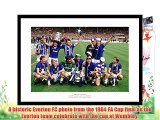 Framed Everton FC 1984 FA Cup Final Team Photo Memorabilia