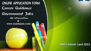 AWES Admit Card 2015