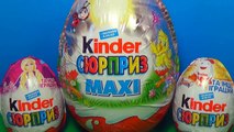 MAXI Kinder! 3 Kinder Surprise eggs! Kinder surprise MAXI egg!!!