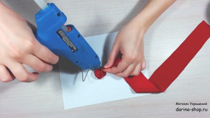 DIY Flower rose ribbon