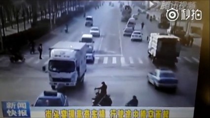 Cable caused bizarre car accident making Vehicles Fly in the Streets