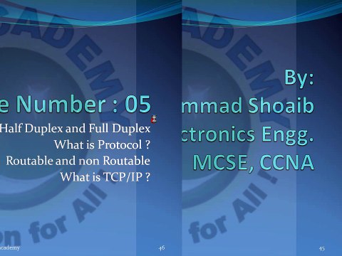 Basic Networking Fundamentals in Urdu (Duplex TCP-IP Protocol ) Part 05