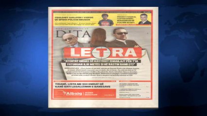 SHTYPI I DITES ME TITUJT KRYESORE TE GAZETAVE SHQIPTARE E MARTE 29 SHTATOR 2015 LAJM