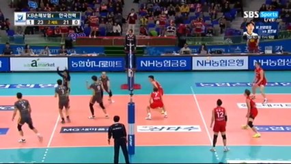Kepco - KB Stars 1 - 3 Highlights ( SOUTH KOREA: Volleyball League  - 01. 12. 2015)
