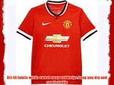 Nike Boy's Manchester United Home Stadium Short Sleeve Jersey - Diablo Red/Football White/Football