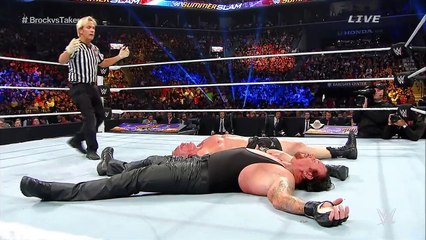 The Undertaker vs. Brock Lesnar _Incredible Laughing Moment_ _ 2K _ Summerslam 2