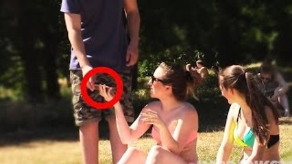 Dropping Gun Front Of People - Prank