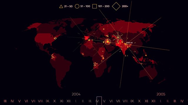 15 ans de terrorisme dans le monde en time-lapse
