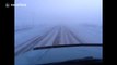 Scary driving conditions in Minnesota after winter snow storm