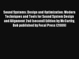 [PDF Download] Sound Systems: Design and Optimization: Modern Techniques and Tools for Sound