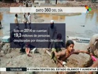 Télécharger la video: Desastres climáticos desplazaron 19.3 millones de personas en 2014