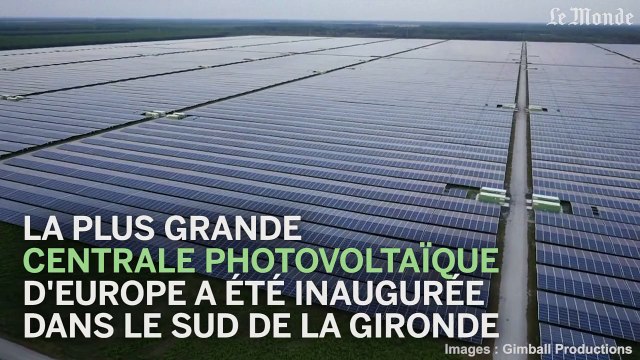 Un drone filme la plus grande centrale photovoltaïque d'Europe