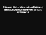 Widmann's Clinical Interpretation of Laboratory Tests (CLINICAL INTERPRETATION OF LAB TESTS