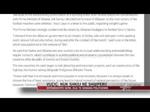 Vuçiç: Nuk shkoj në Shqipëri! - News, Lajme - Vizion Plus