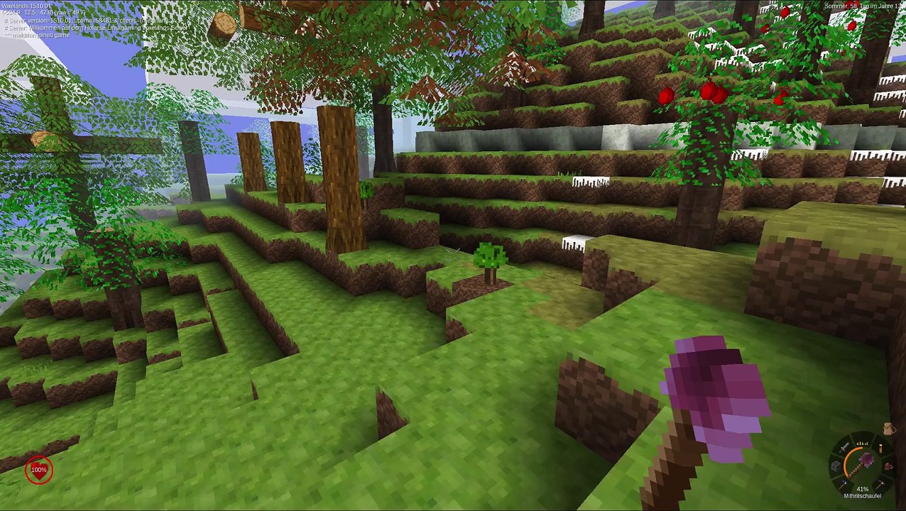 Voxelands - just gameplay 05 - online - holarse-linuxgaming:30000