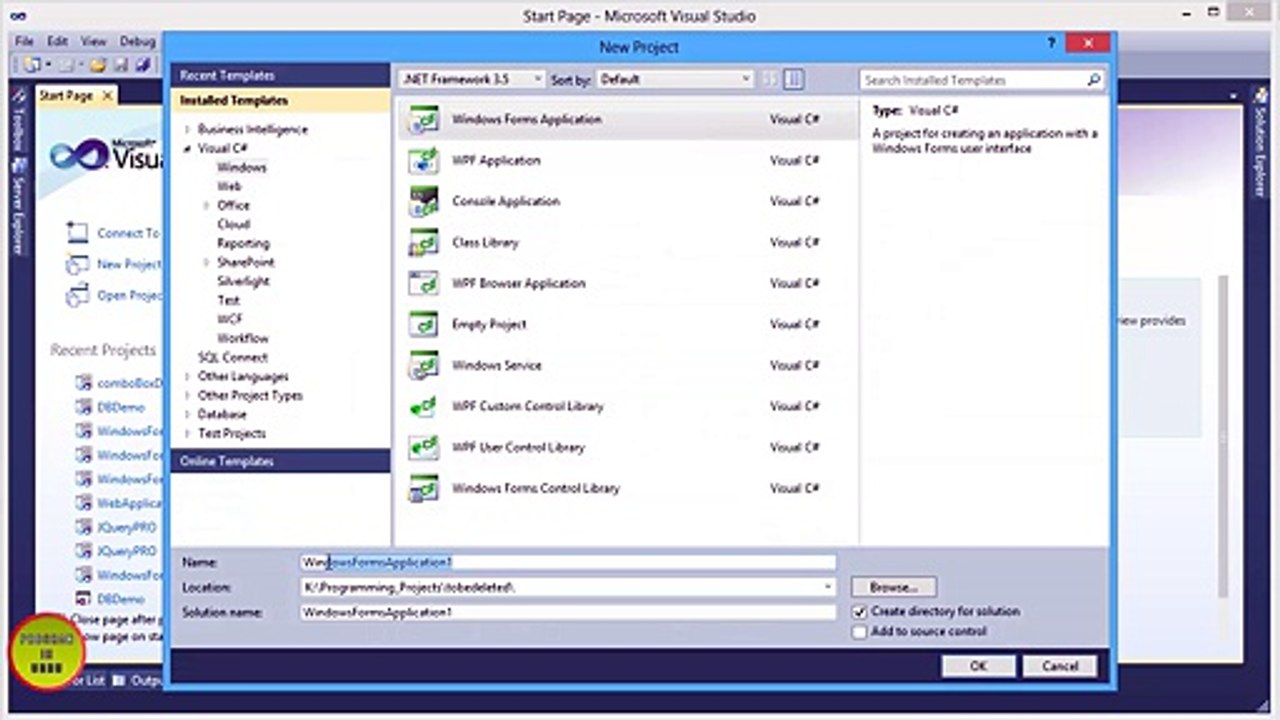 Combobox control using c sharp in visual studio
