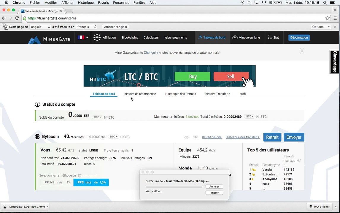 Miner des bitcoin facilement minergate