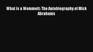 [PDF Download] What is a Wommett: The Autobiography of Mick Abrahams [PDF] Full Ebook