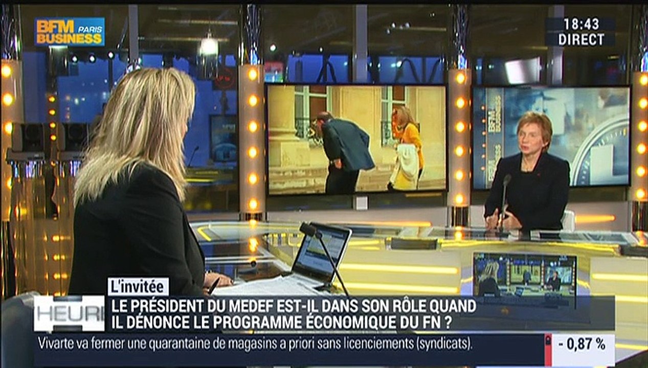"Le programme économique du Front national serait ruineux pour la France et nos entreprises", Laurence Parisot - 01/12